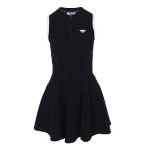 WAAC Win At All Costs! Golf Soft Shell 1/2 Zip Dress Black & White Medium NWT
